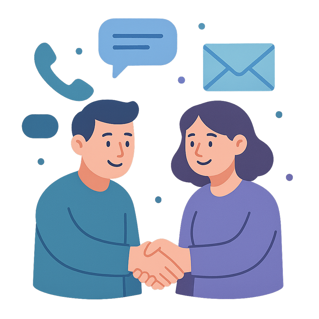 Get in touch - friendly communication